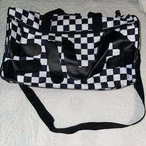 Fila Checkered Duffel Sport Gym Bag - New